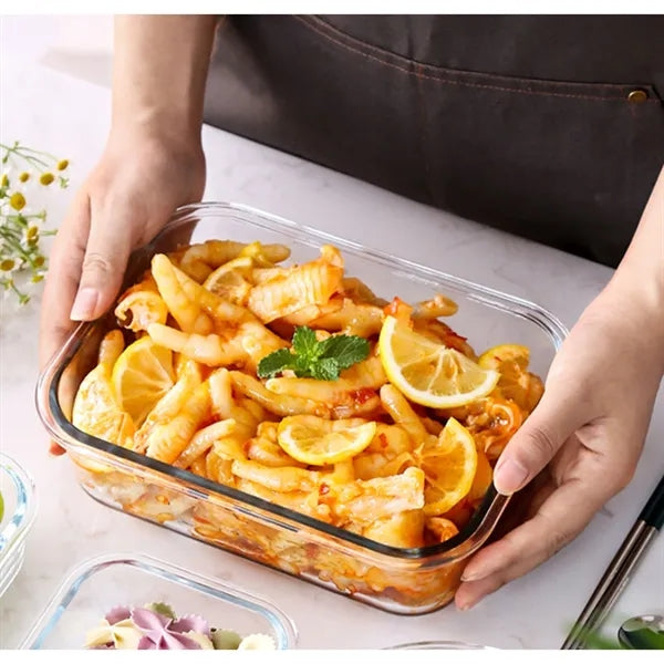 13 Oz. Borosilicate Glass Lunch Box With Lid
