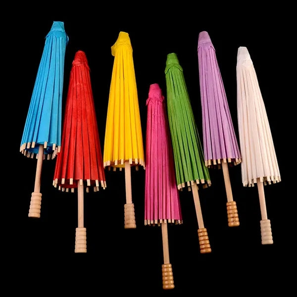 Handmade Bamboo Oil-Paper DIY Umbrella 24"