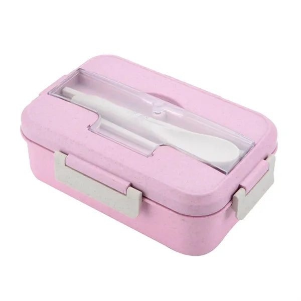 Eco Wheat Straw Lunch Box Set With Utensils