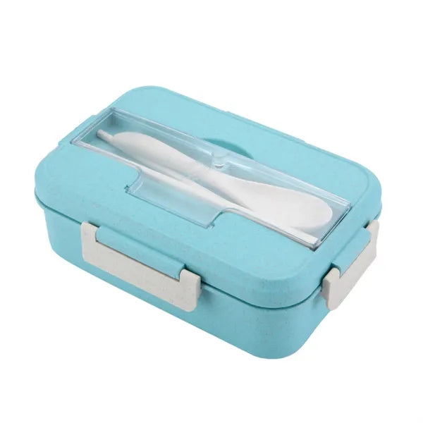 Eco Wheat Straw Lunch Box Set With Utensils