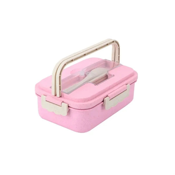 Eco Wheat Straw Lunch Box Set With Utensils