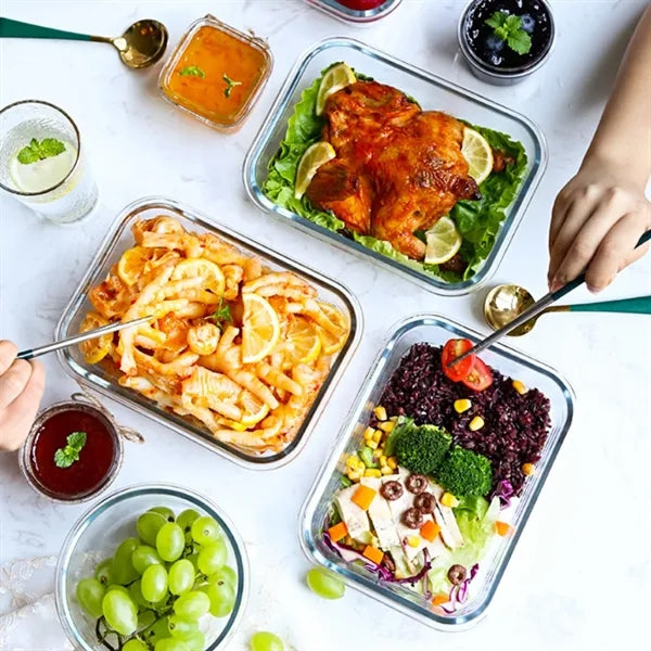 13 Oz. Borosilicate Glass Lunch Box With Lid