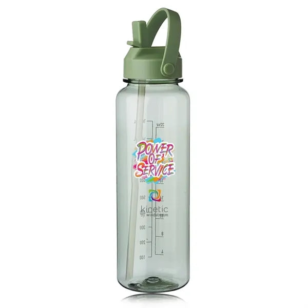 40 oz. Stella Plastic Water Bottle with Measurements