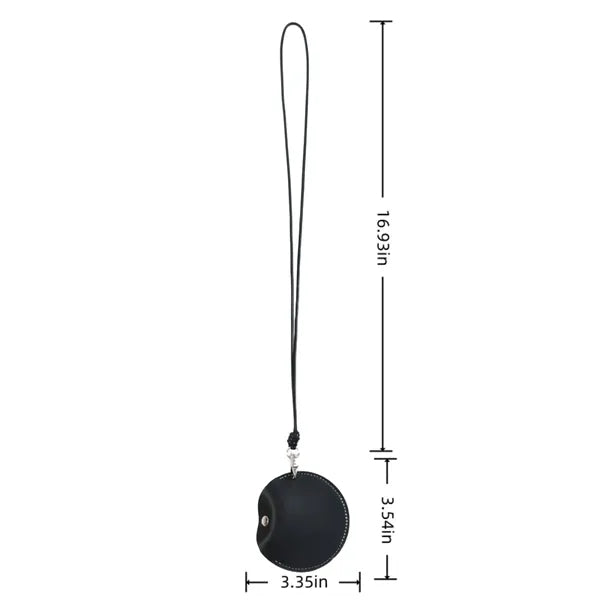 PU Leather Neck Strap Earphone Pouch