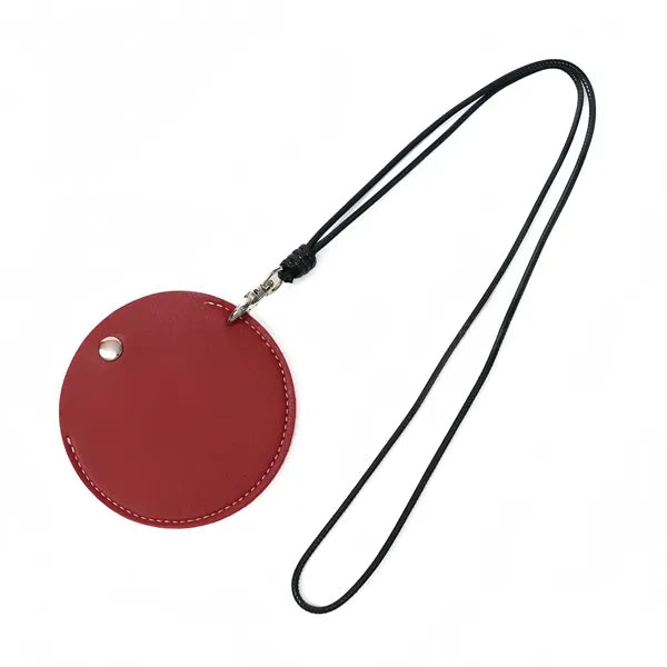 PU Leather Neck Strap Earphone Pouch