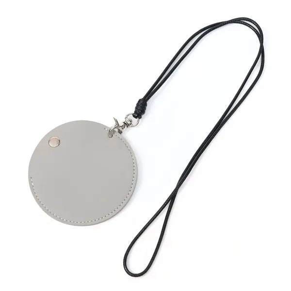 PU Leather Neck Strap Earphone Pouch