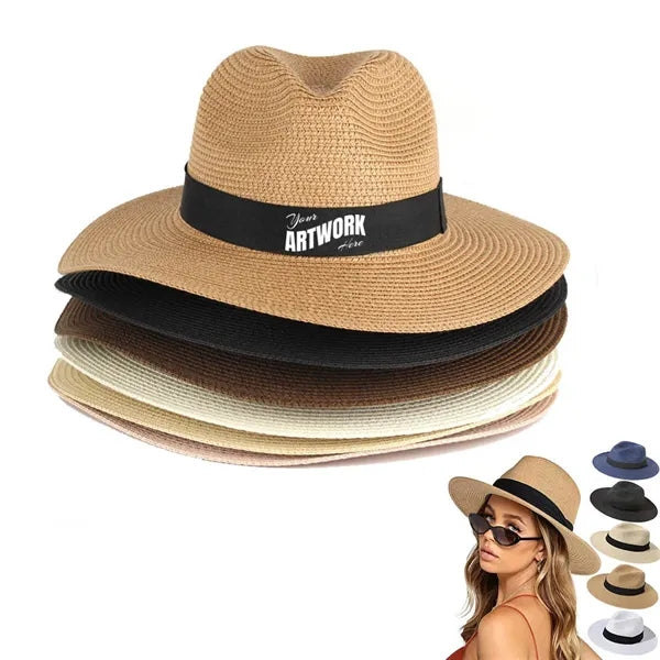 Unisex Wide Brim Classic Straw Panama Hat