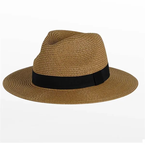 Unisex Wide Brim Classic Straw Panama Hat