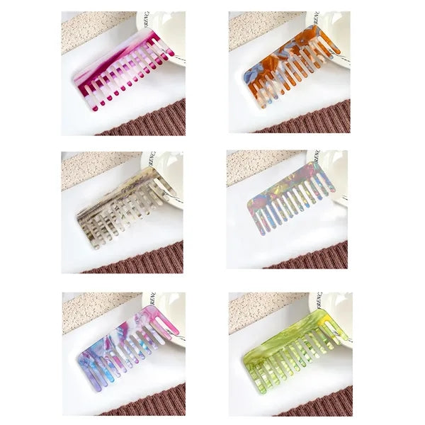 Fashion Colorful 5.04inch Rectangular Acetate Comb