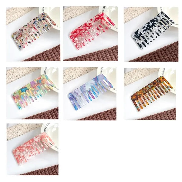 Fashion Colorful 5.04inch Rectangular Acetate Comb
