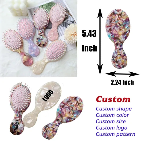 Women Colorful 5.43inch Acetate air cushion comb