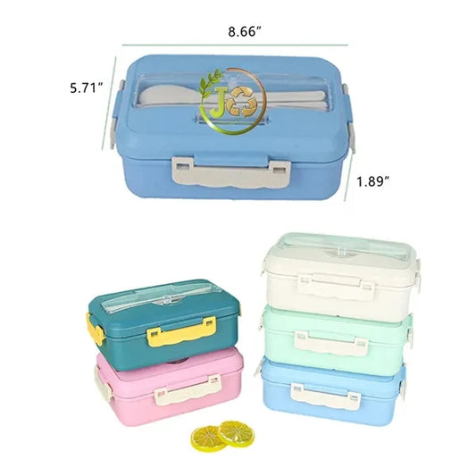 Wheat Straw Lunch Box Set With Tableware