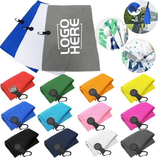 Round Magnetic Microfiber Golf Towel