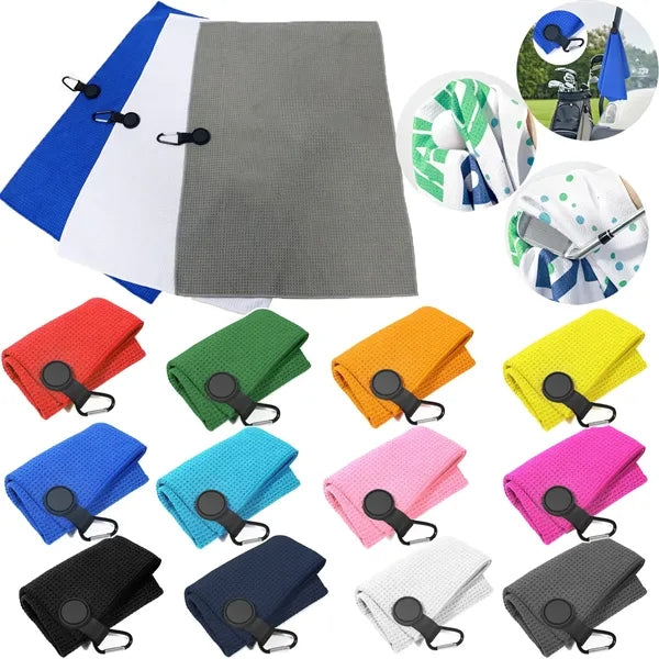 Round Magnetic Microfiber Golf Towel