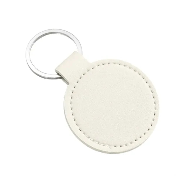 Round Leather Keychain Holder