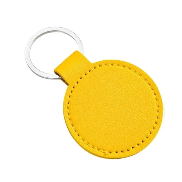 Round Leather Keychain Holder