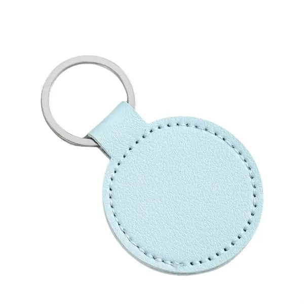 Round Leather Keychain Holder