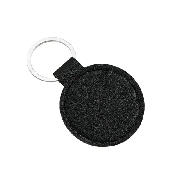 Round Leather Keychain Holder