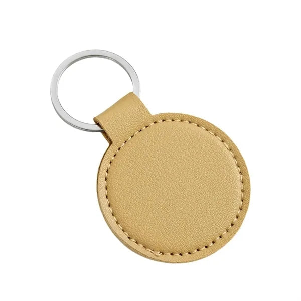 Round Leather Keychain Holder