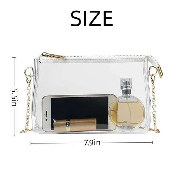 Clear Bag for Stadium with Zipper Closure