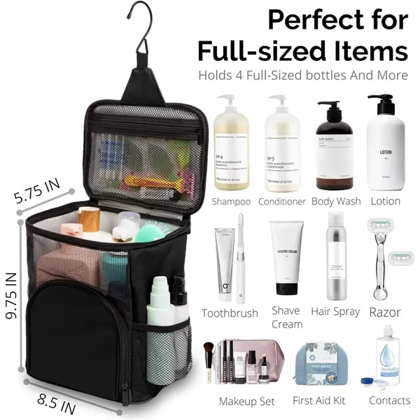 Portable Hanging Mesh Shower Bag with Hook
