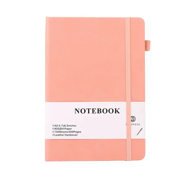 A5 200 Pages Leather Hardcover Journal Notebook