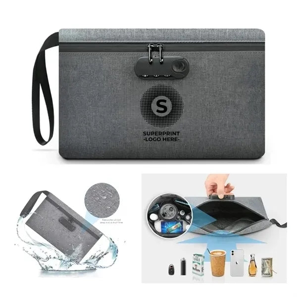 Waterproof Deposit Money Bag Zipper Valuables Pouch