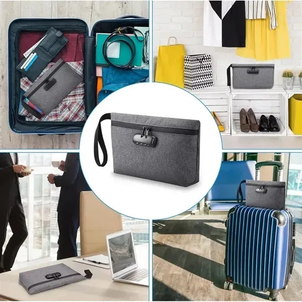Waterproof Deposit Money Bag Zipper Valuables Pouch