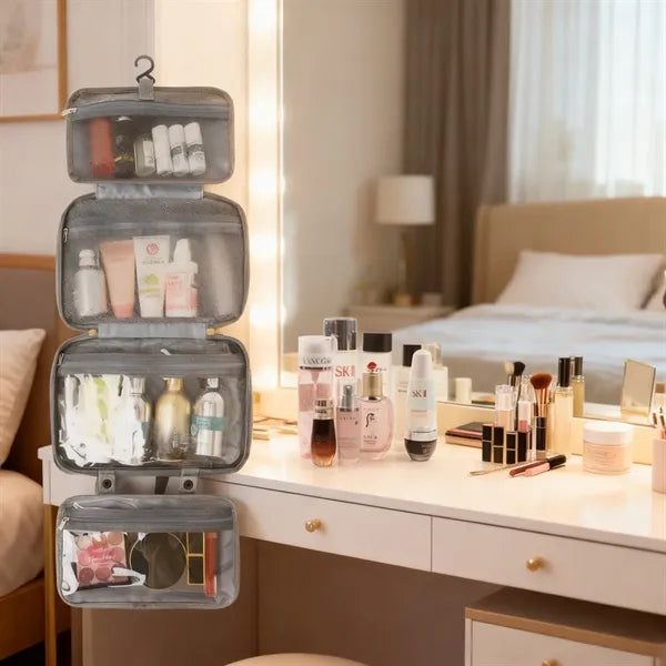 Roll up Hanging Foldable Water Resistant Toiletry Travel Bag