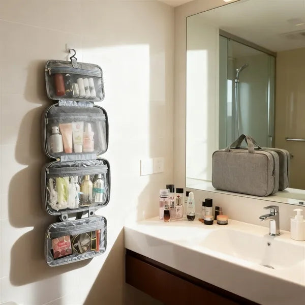 Roll up Hanging Foldable Water Resistant Toiletry Travel Bag