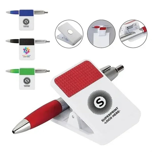 Jumbo Size Magnetic Memo Clip w/ Ballpoint Pen