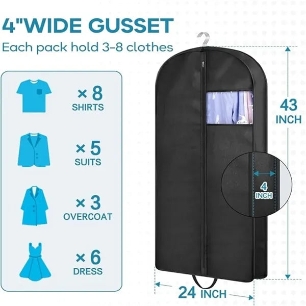 43inch Suit Bags for Closet Storage and Travel