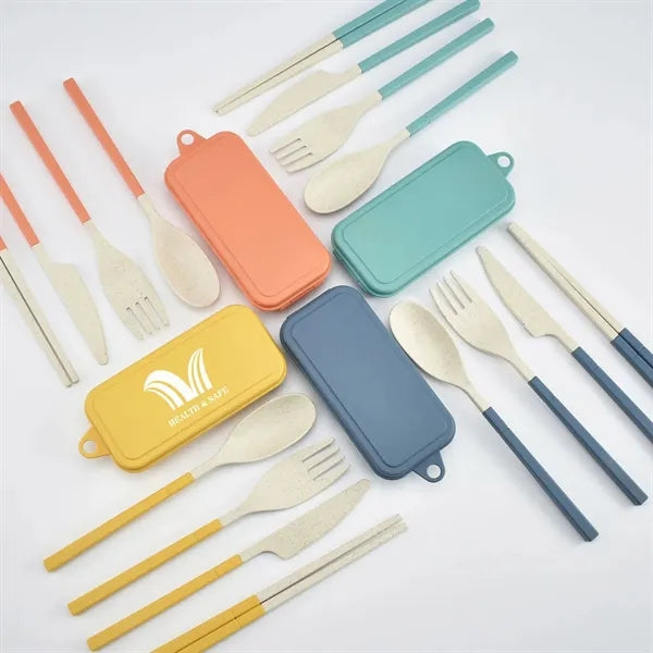 4 Pack Collapsible Portable Cutlery With Case
