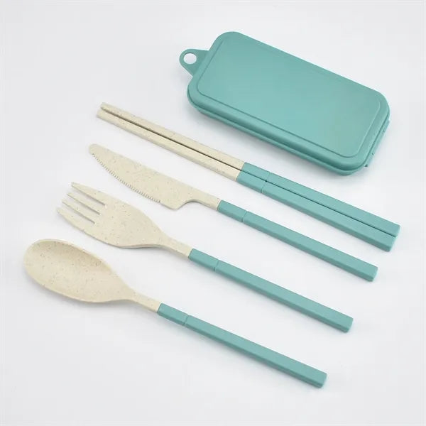 4 Pack Collapsible Portable Cutlery With Case