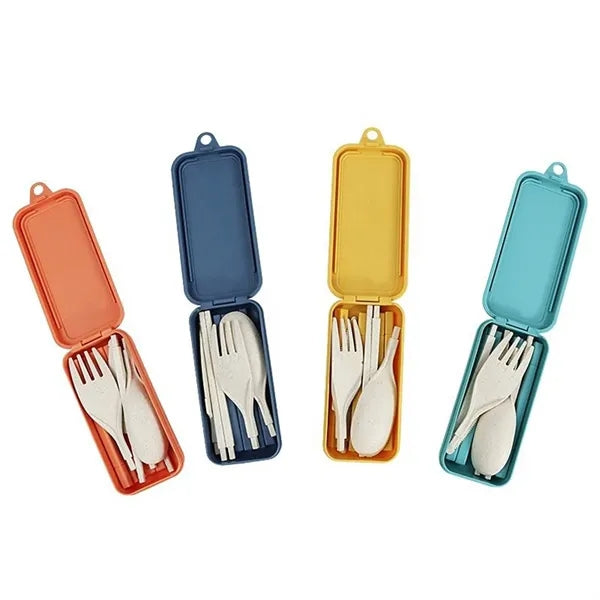4 Pack Collapsible Portable Cutlery With Case