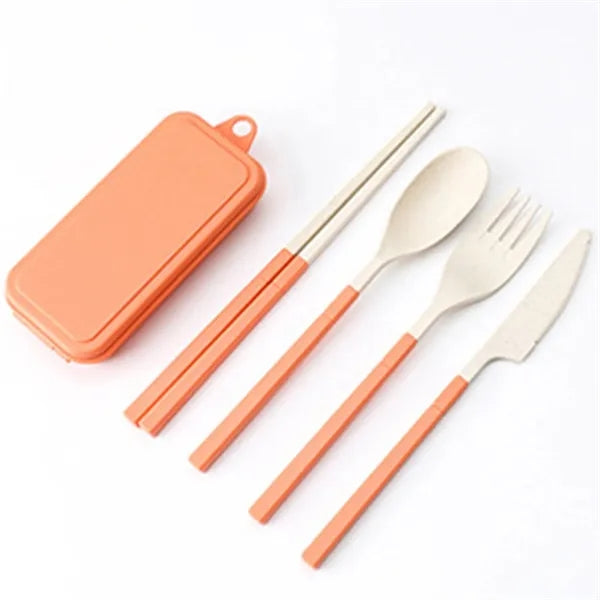 4 Pack Collapsible Portable Cutlery With Case