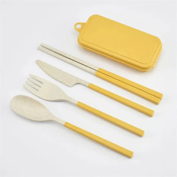 4 Pack Collapsible Portable Cutlery With Case