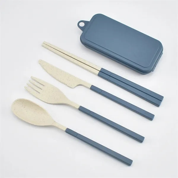 4 Pack Collapsible Portable Cutlery With Case