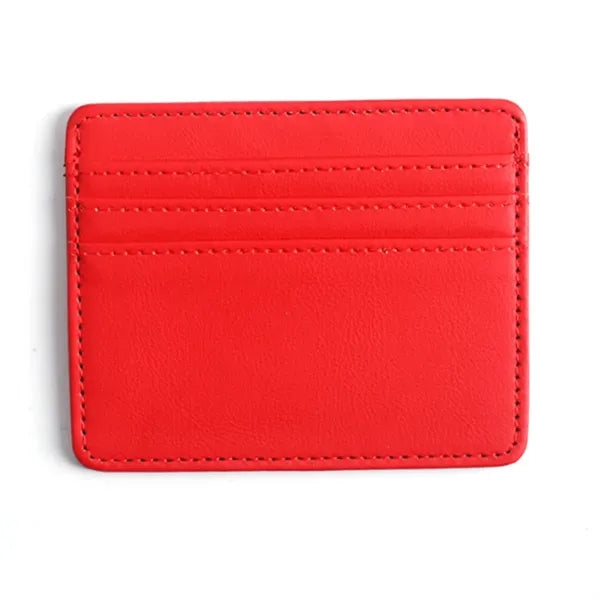 Slim PU Leather Card Holder Wallet