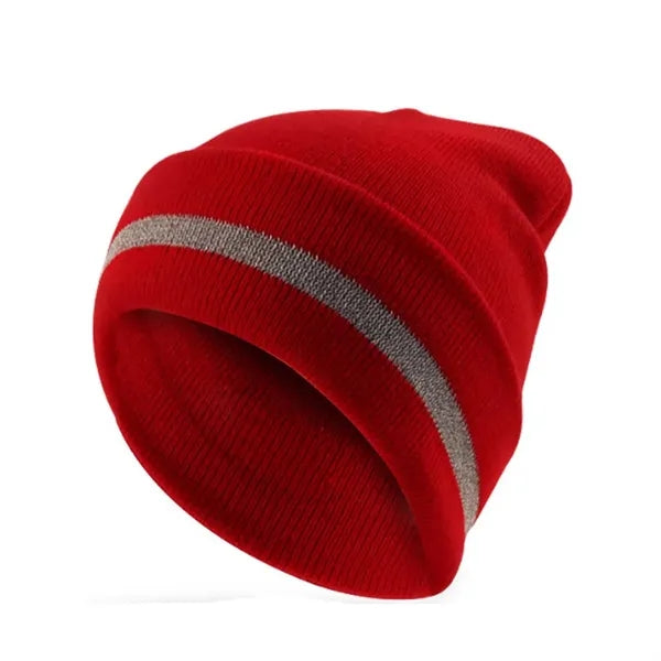 Hi-Vis Safety Beanie with Reflective Stripe