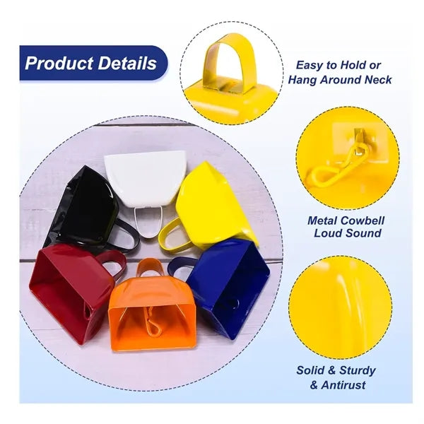 3Inch Cowbells with Handle for Sporting Events Noise Maker