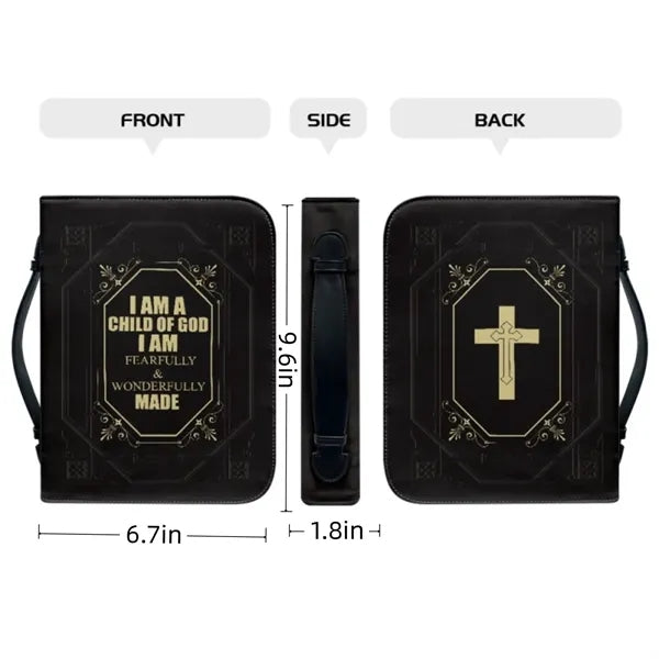 Bible Floral Case with Handle and Zippered