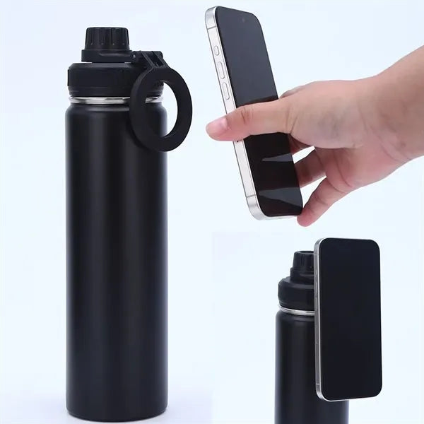 Magnetic Phone Holder Water Bottle