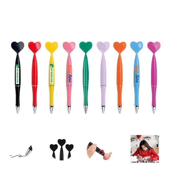 Heart-Shaped Tip Ballpoint Pen