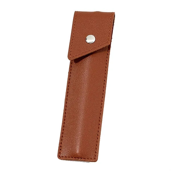 Square Leather Pen Sleeve with Snap Button