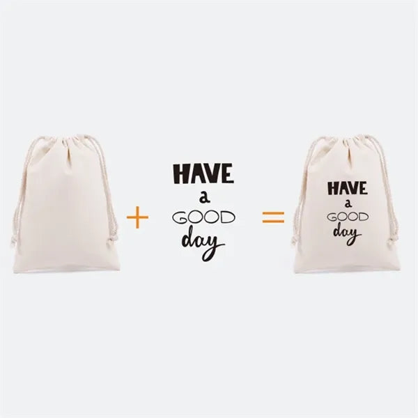 Embroidered Canvas Drawstring Bags