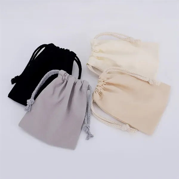 Embroidered Canvas Drawstring Bags