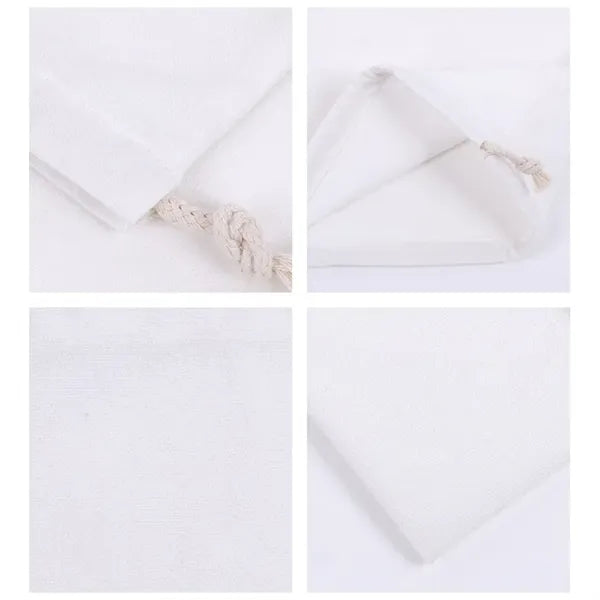 Embroidered Canvas Drawstring Bags