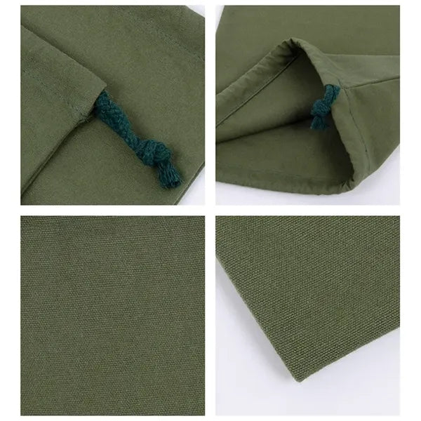 Embroidered Canvas Drawstring Bags