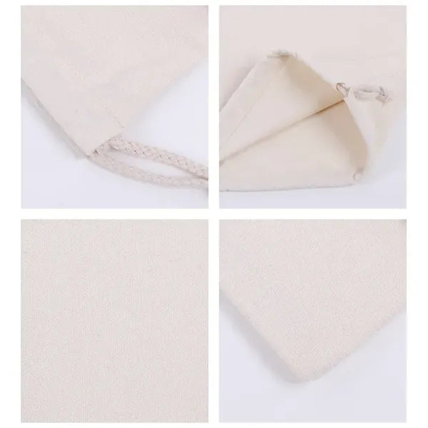 Embroidered Canvas Drawstring Bags
